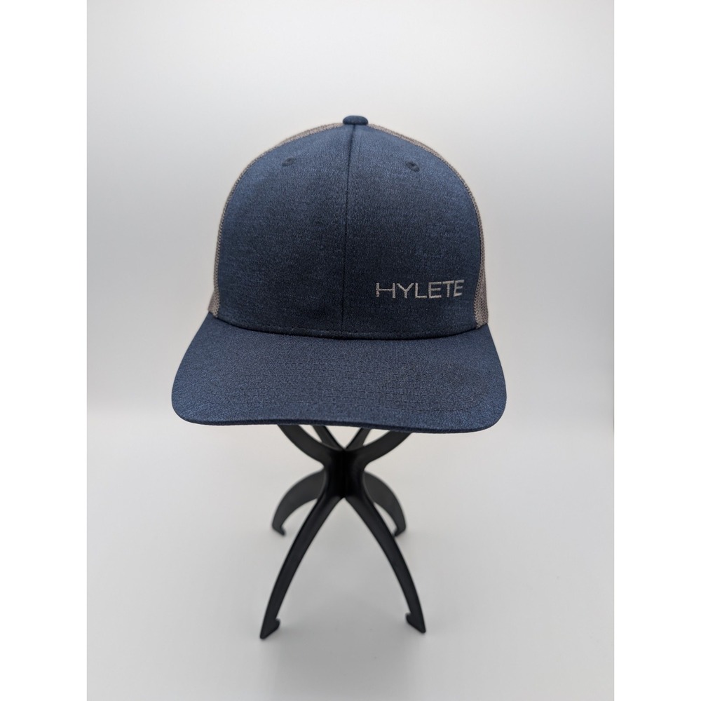 TEAM 365 Trucker Hat Blue Gray One Size Hylete Embroidered Mesh Snapback